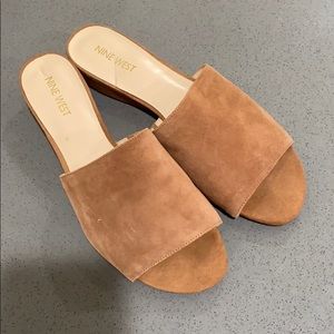 Nine West Slides/Open toed mules